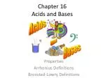 Chapter 16 Acids and Bases - slide 1