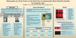 Observation of a Push Force on the End Face of a Nanometer Silica Filament Exerted