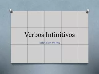 Verbos Infinitivos