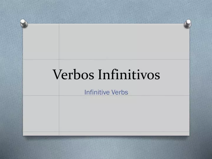 verbos infinitivos