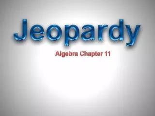 Algebra Chapter 11