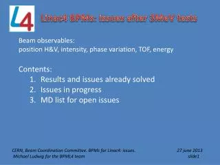 Linac4 BPMs: issues after 3MeV tests
