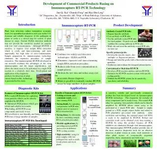 Development of C ommercial Products B asing on Immunocapture RT-PCR Technology