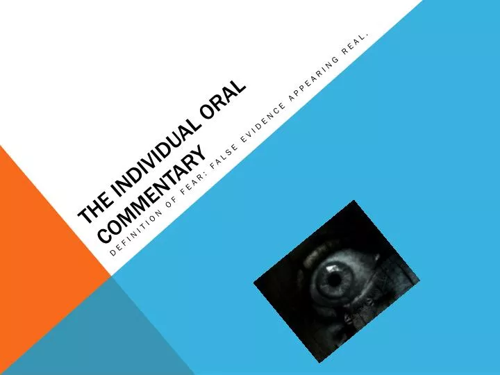 the individual oral commentary