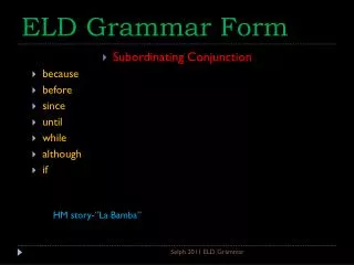 ELD Grammar Form