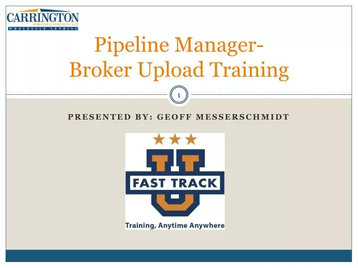 pipeline manager broker upload training