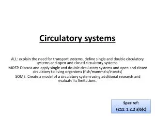circulatory systems