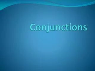 conjunctions