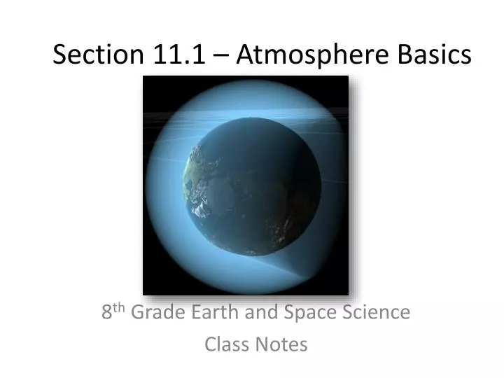 section 11 1 atmosphere basics