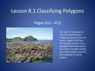Lesson 8.1 Classifying Polygons