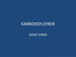 karboksylsyrer