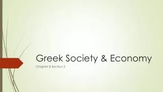 Greek Society &amp; Economy