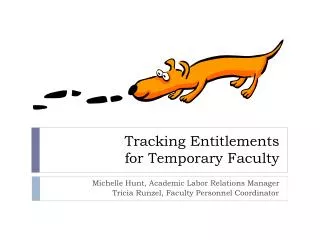 Tracking Entitlements for Temporary Faculty