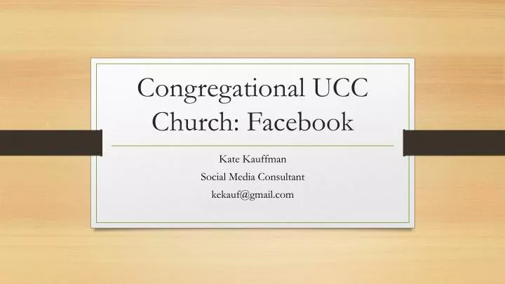 congregational ucc church facebook
