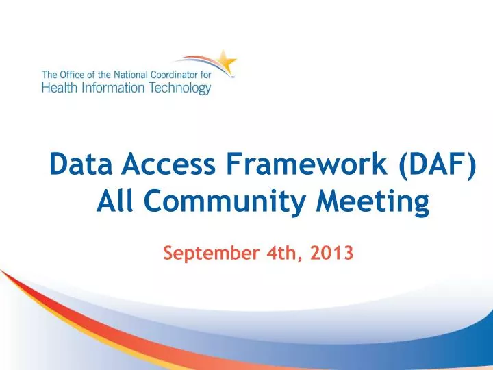 data access framework daf all community meeting