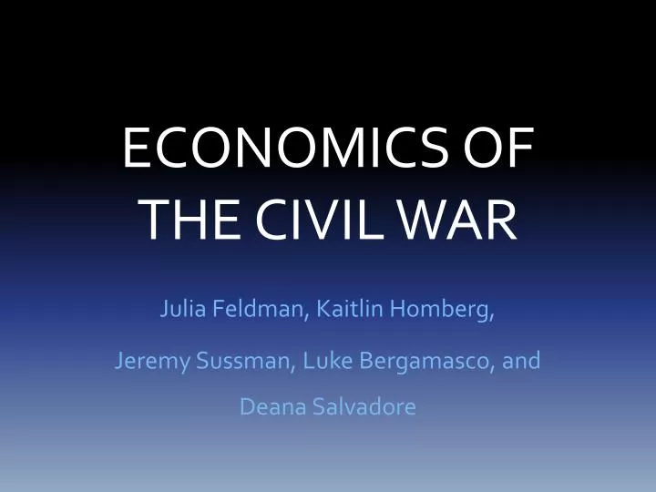 economics of the civil war