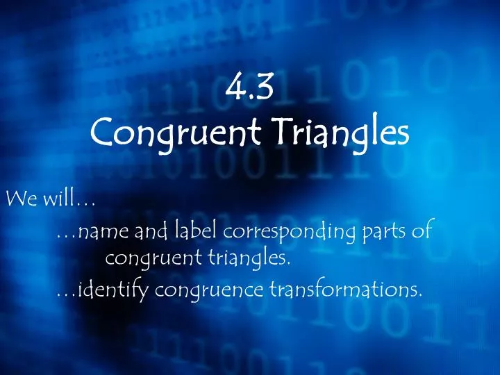 4 3 congruent triangles