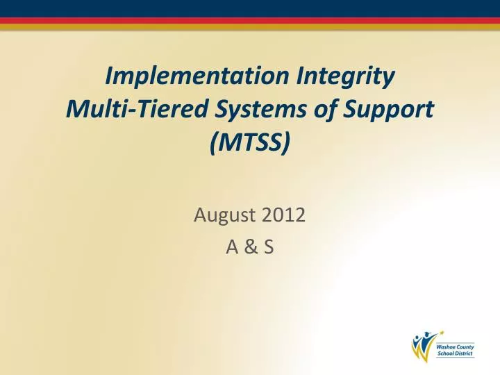 implementation integrity multi tiered s ystems of support mtss
