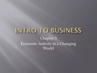 intro to business