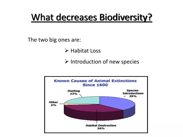 what decreases biodiversity