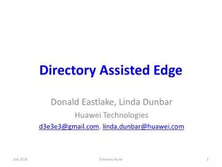 Directory Assisted Edge