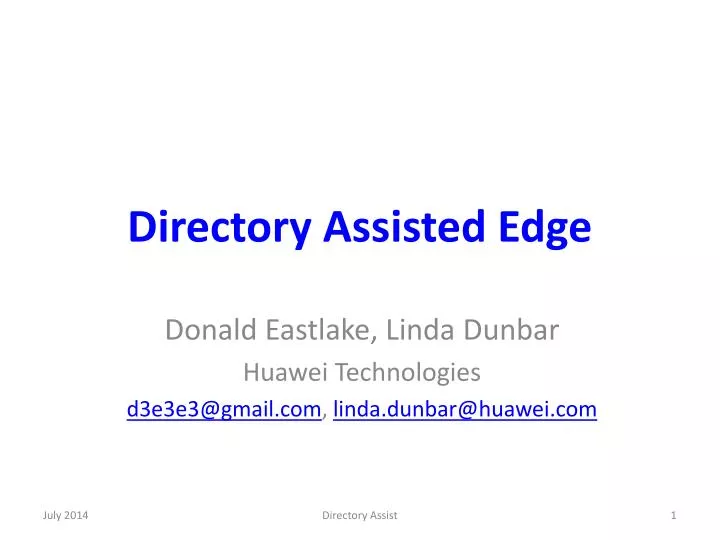 directory assisted edge
