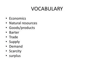 VOCABULARY