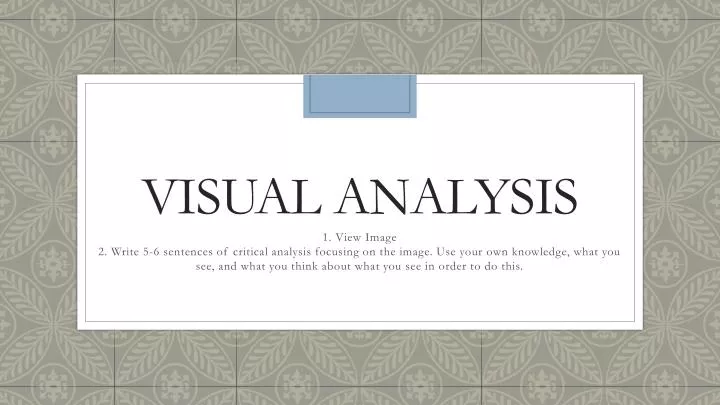 visual analysis