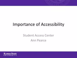 importance of accessibility