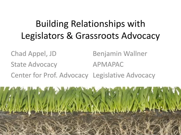 building relationships with legislators grassroots advocacy