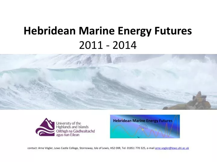 hebridean marine energy futures 2011 2014