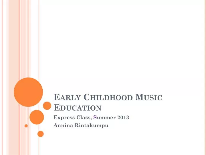 early childhood music education