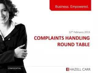 Complaints Handling Round Table