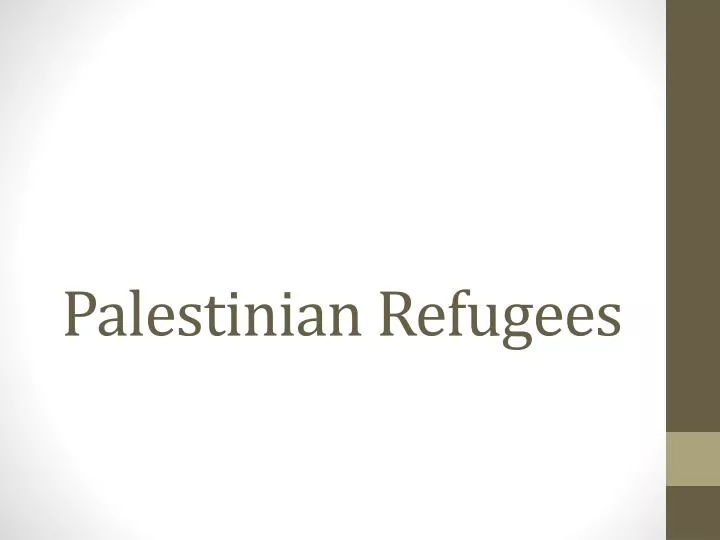 palestinian refugees