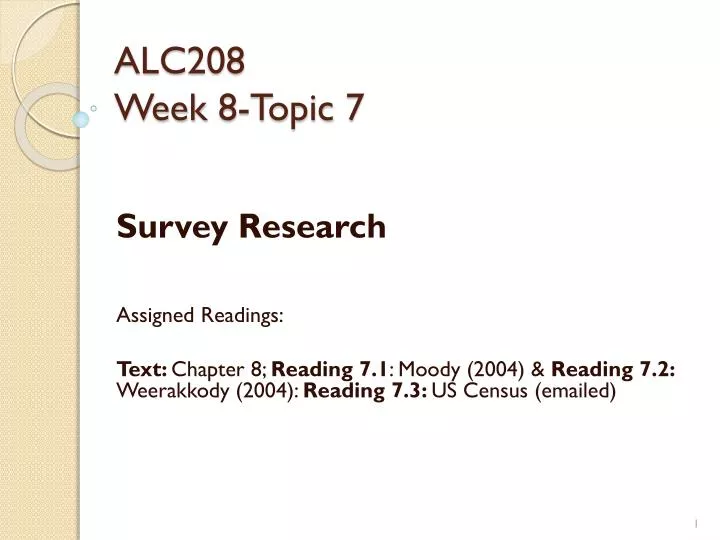 alc208 week 8 topic 7