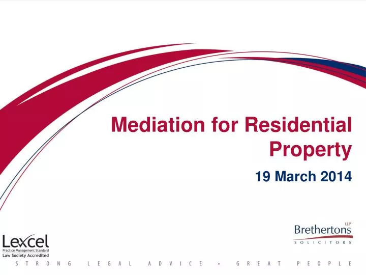 mediation for residential property