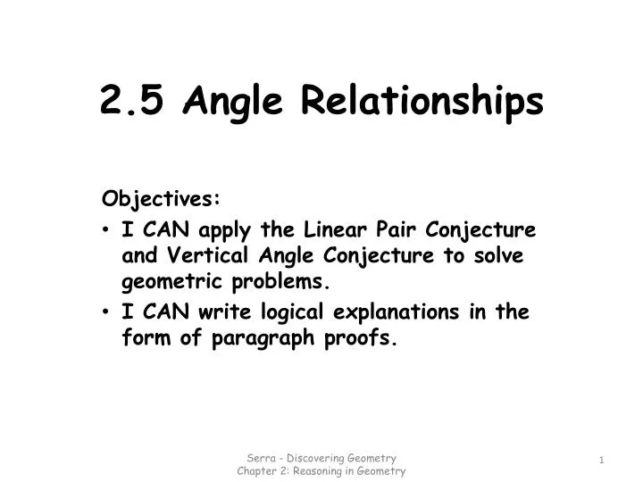 2 5 angle relationships