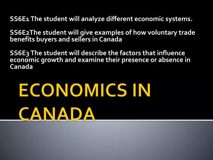 economics in canada