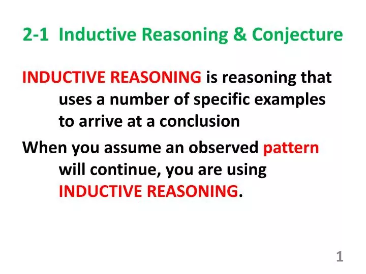 2 1 inductive reasoning conjecture