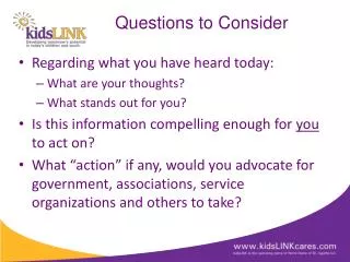 questions to consider