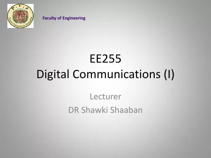 ee255 digital communications i