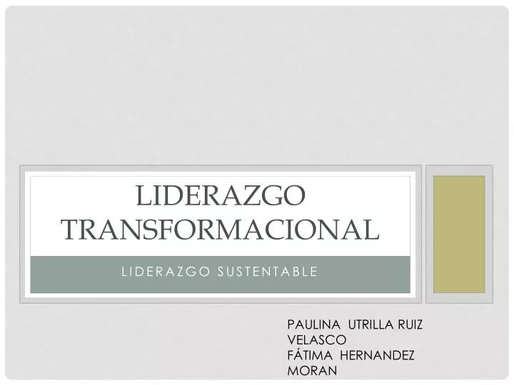 liderazgo transformacional