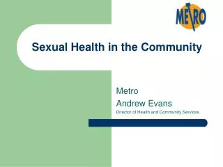 Sexual Health in the Community