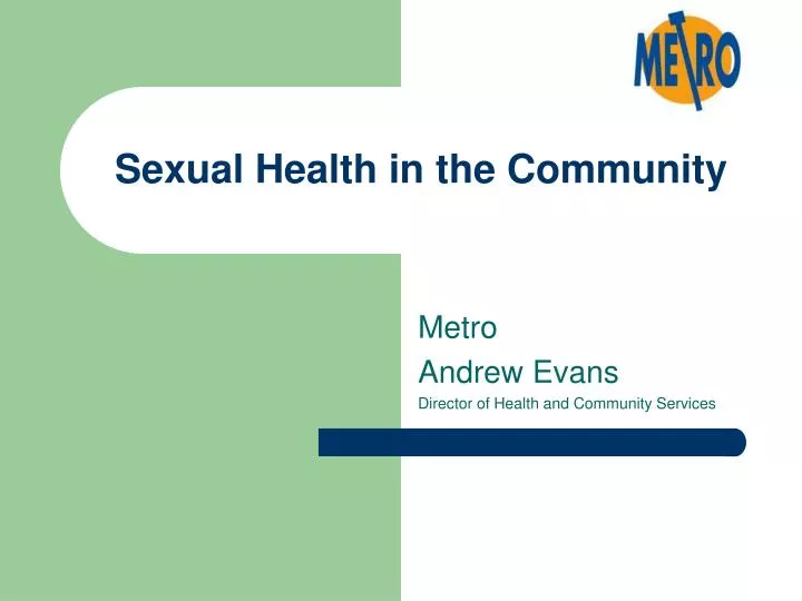 sexual health in the community