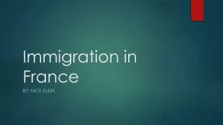 Immigration in France