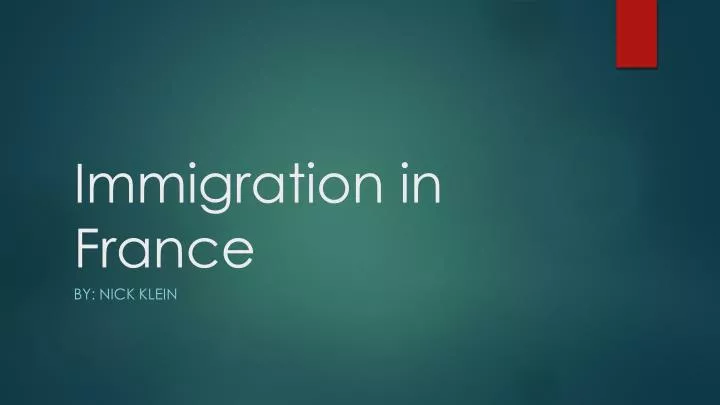 immigration in france