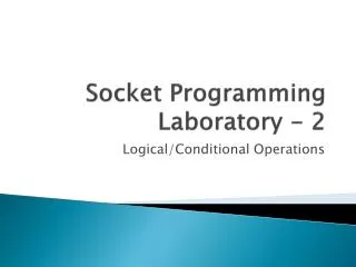 Socket Programming Laboratory - 2