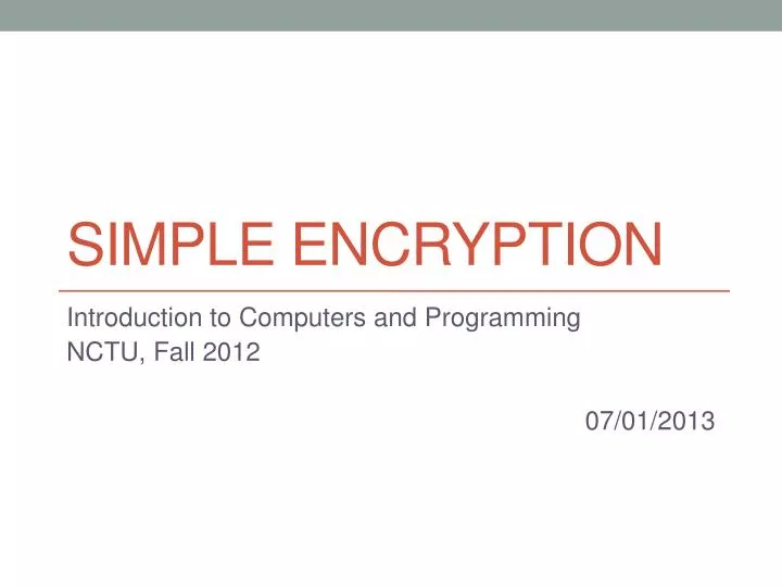simple encryption