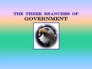 THE THREE BRANCHES OF GOVERNMENT