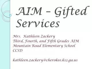 AIM – Gifted Services